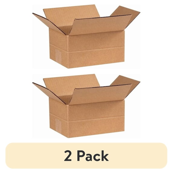 (2 pack) Office Depot® Brand Multi-Depth Corrugated Cartons, 4" x 8" x 6", Kraft, Pack Of 25