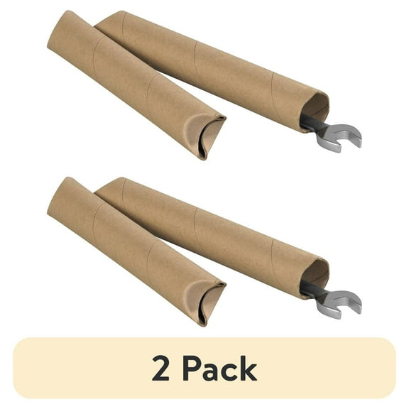 (2 pack) Partners Brand Crimped End Mailing Tubes 1-1/2" x 9" Kraft 70/Case S1509K