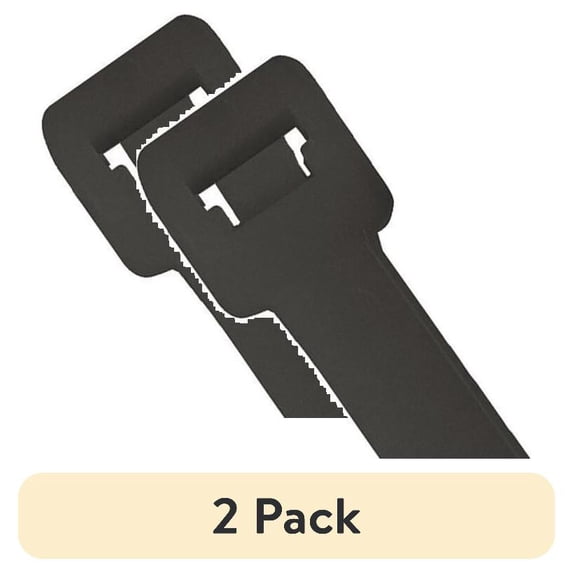 (2 pack) Partners Brand UV Cable Ties,120lb.,14",Blk,PK100,PK100 CTUV14120
