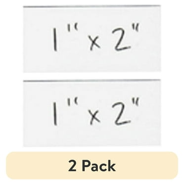 (2 pack) Partners Brand White Warehouse Labels, LH170, Magnetic Strips 1" x 2", Case of 25