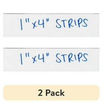 (2 pack) Partners Brand White Warehouse Labels, LH172, Magnetic Strips 1" x 4", Case of 25
