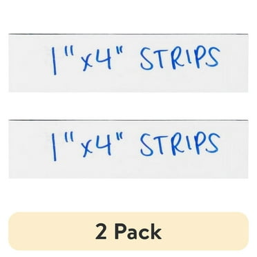 (2 pack) Partners Brand White Warehouse Labels, LH172, Magnetic Strips 1" x 4", Case of 25