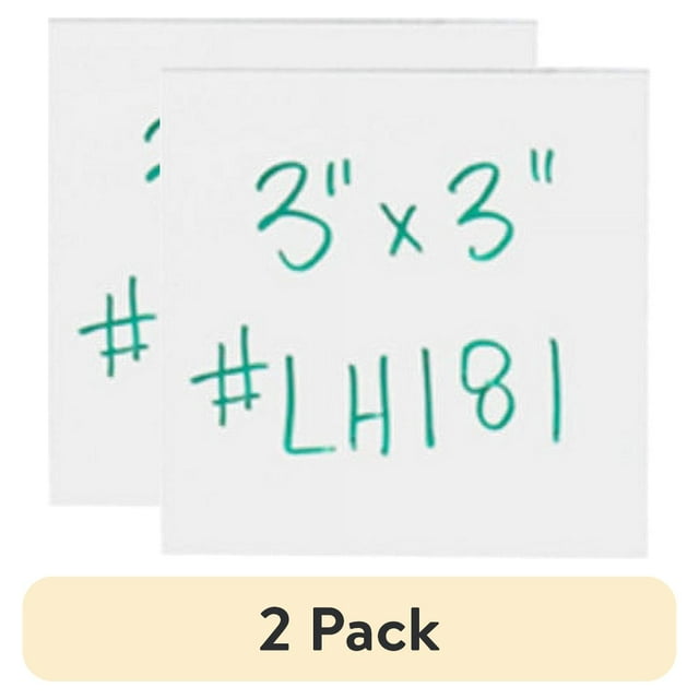(2 pack) Partners Brand White Warehouse Labels, LH181, Magnetic Strips 3" x 3", Case of 25