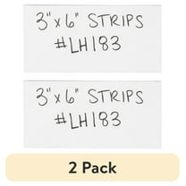 (2 pack) Partners Brand White Warehouse Labels, LH183, Magnetic Strips 3" x 6", Case of 25