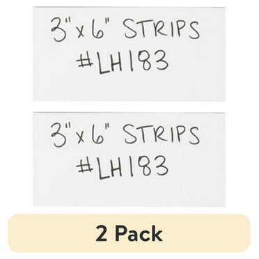(2 pack) Partners Brand White Warehouse Labels, LH183, Magnetic Strips 3" x 6", Case of 25