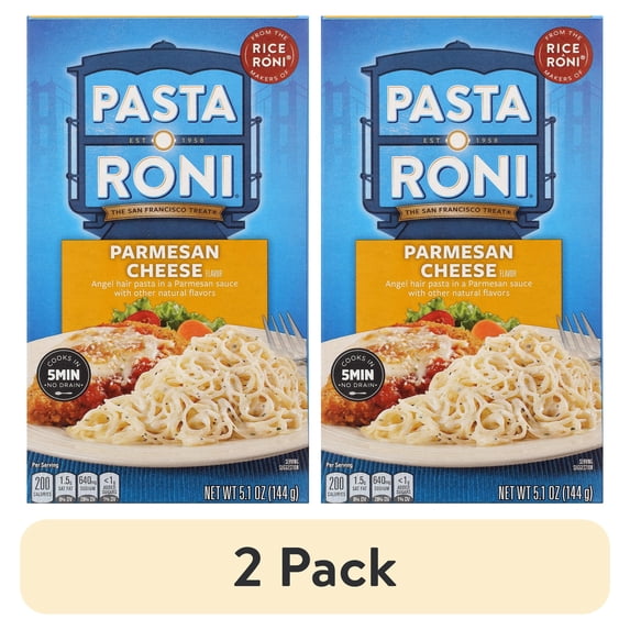 (2 pack) Pasta Roni Parmesan Cheese Angel Hair Pasta, 5.1 oz Box