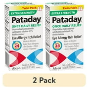 (2 pack) Pataday Once Daily Extra Strength Eye Itch Allergy Relief Eye Drops, 2.5 ml (Twin Pack)
