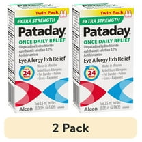 (2 pack) Pataday Once Daily Extra Strength Eye Itch Allergy Relief Eye Drops, 2.5 ml (Twin Pack)