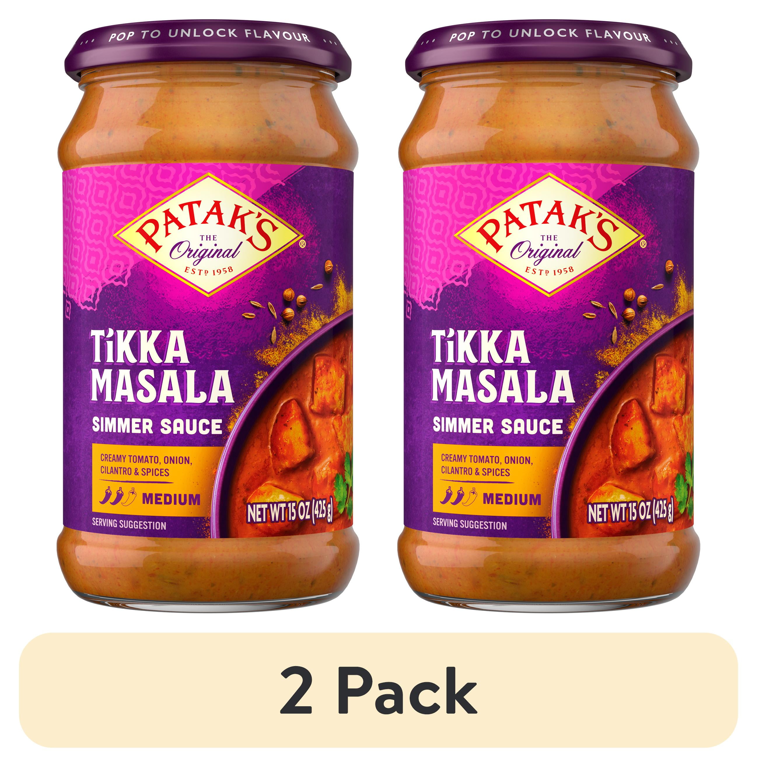 (2 pack) Patak's Tastes of India Simmer Sauce, Tikka Masala Curry, 15-Ounce