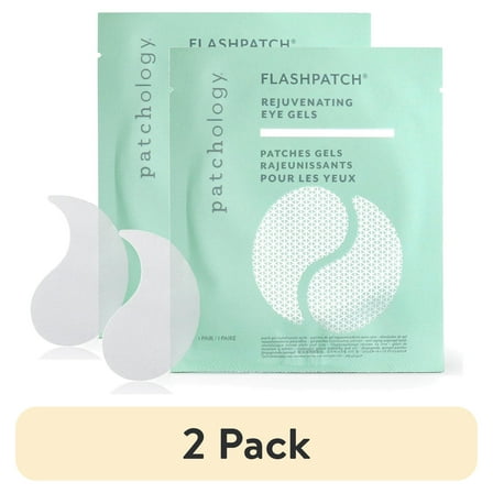 (2 pack) Patchology FlashPatch Rejuvenating Under Eye Face Mask Gels, Single