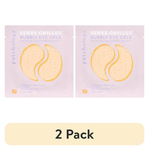 (2 pack) Patchology Serve Chilled Bubbly Under Eye Face Mask Gels, Single Pack