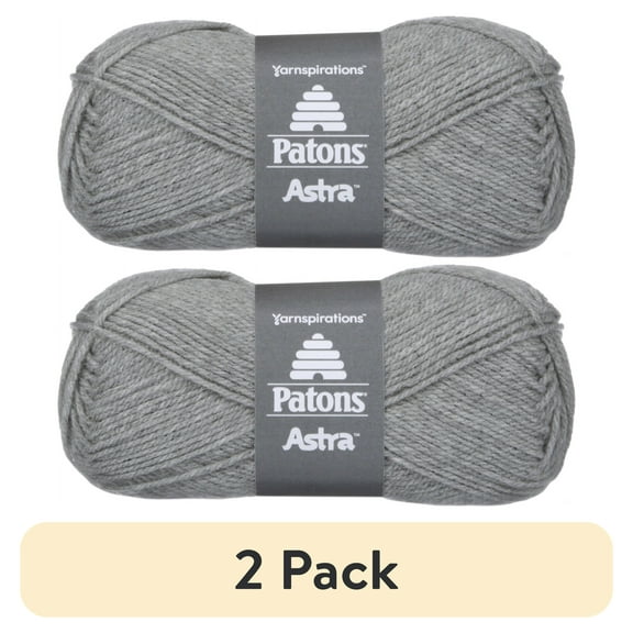 (2 pack) Patons Astra Yarn - Solids-Silver Grey