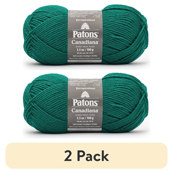 (2 pack) Patons Canadiana Yarn - Solids-Wax Leaf