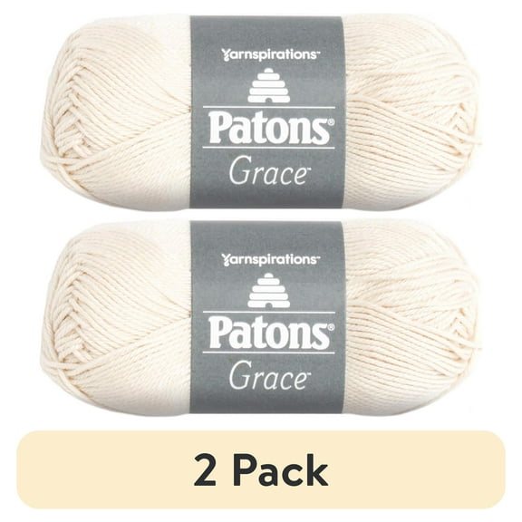 (2 pack) Patons Grace Yarn-Natural