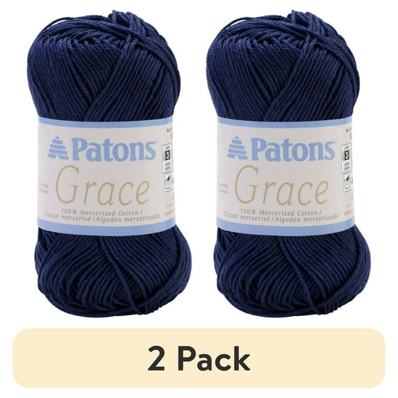 (2 pack) Patons Grace Yarn-Navy