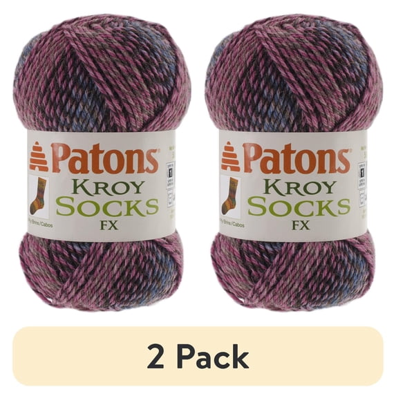 (2 pack) Patons Kroy Socks FX Yarn-Copper