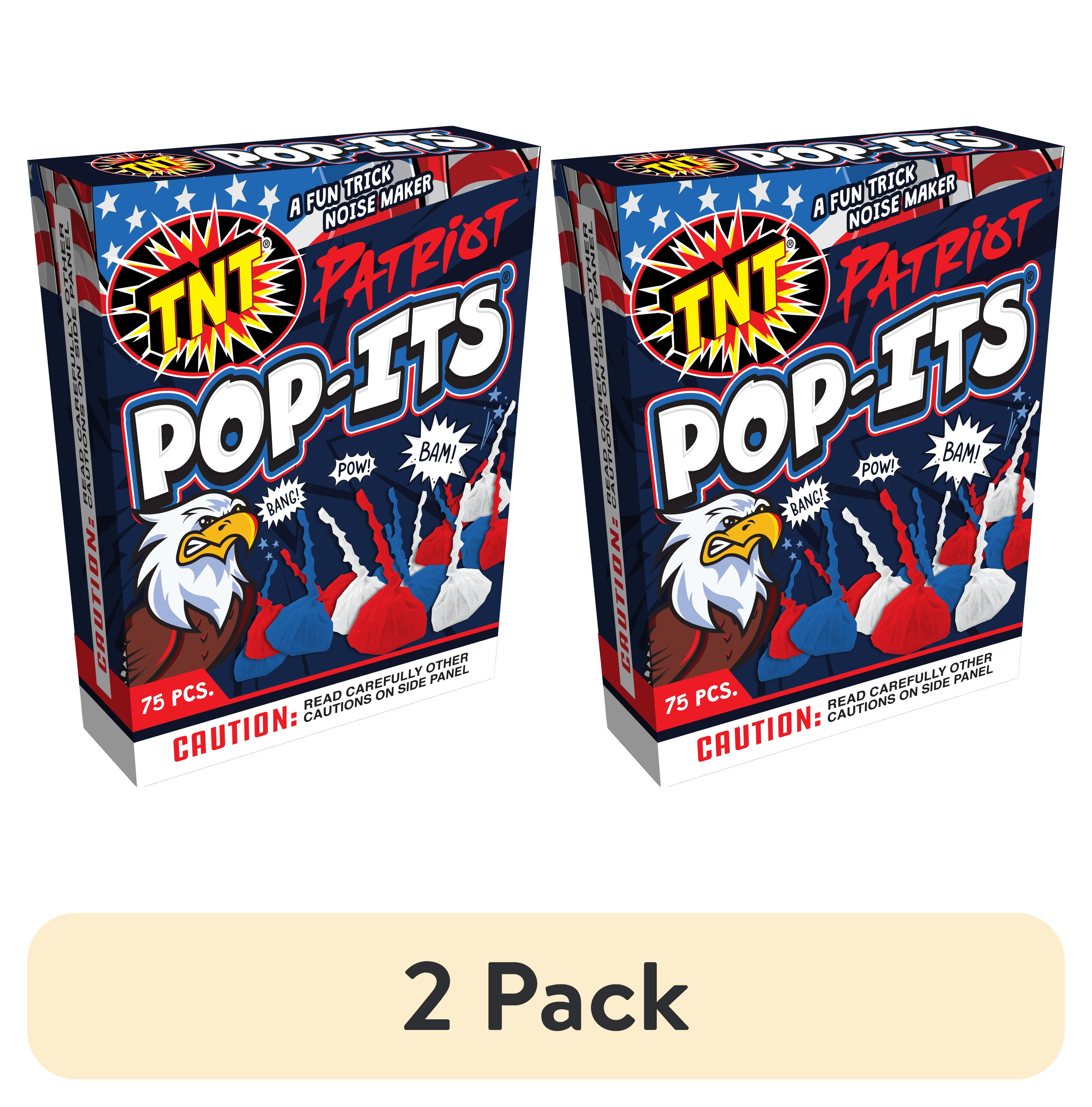 2 pack) Patriot Pop-Its, Brand TNT Fireworks, Red White and Blue