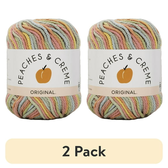 (2 pack) Peaches & Crème Cotton, Buttercream, 2 oz