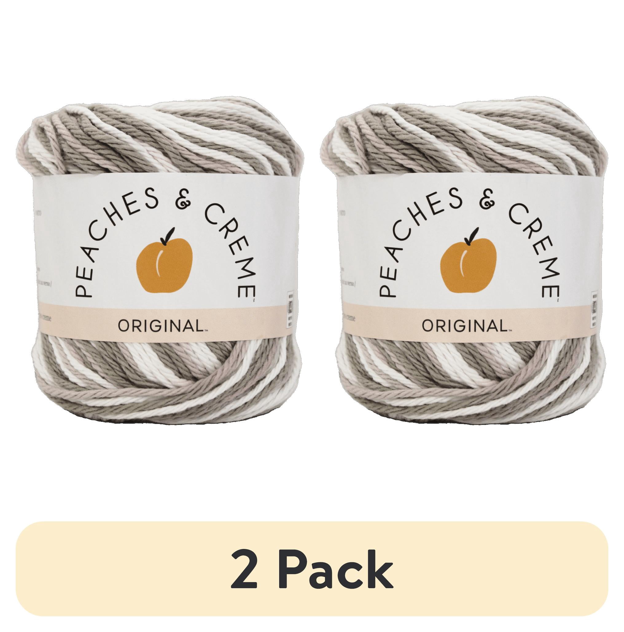 (2 pack) Peaches & Creme Greige Cotton Yarn, 2 oz