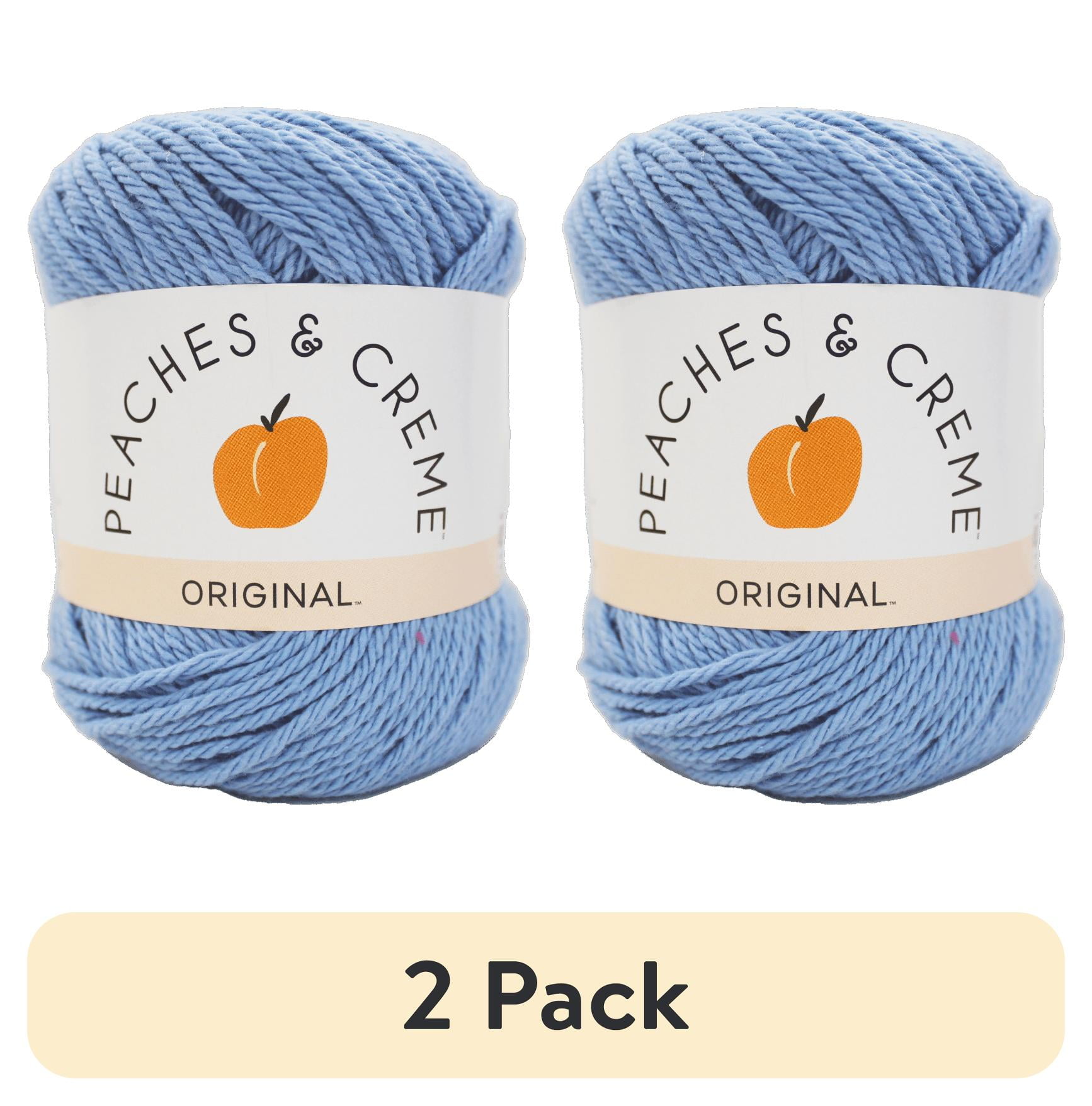 (2 pack) Peaches & Crème Cotton, Light Blue, 2.5 oz