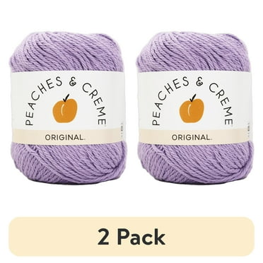 (2 pack) Peaches & Crème Cotton, Soft Violet, 2.5 oz