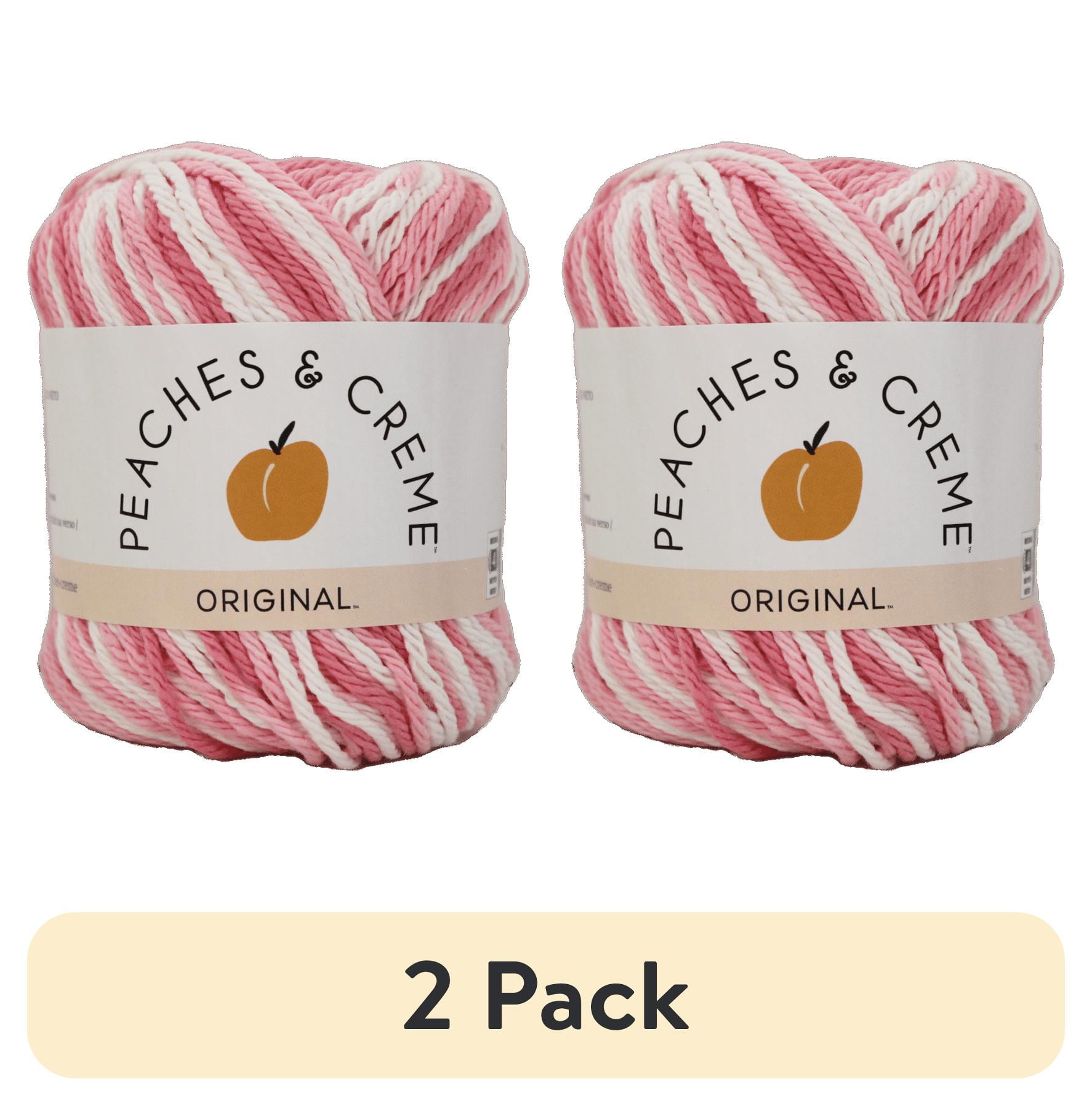 (2 pack) Peaches & Creme Cotton Yarn in Strawberry, 2 oz