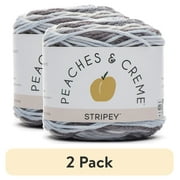 2 pack Peaches & Cr me Stripey 100% Cotton Flannel Yarn, 102 yd