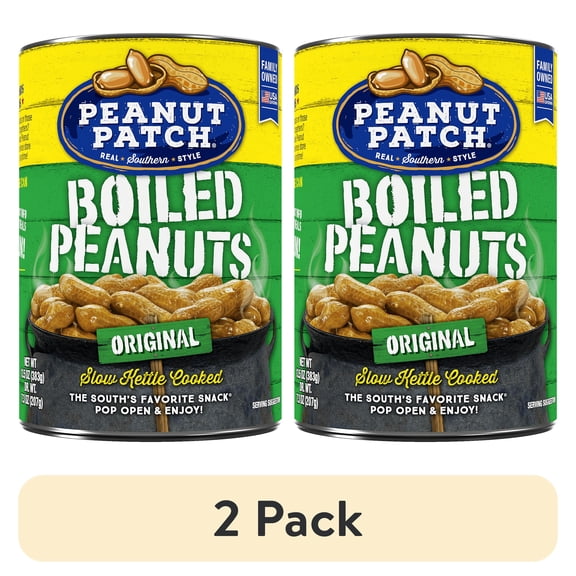 (2 pack) Peanut Patch Original Boiled Peanuts, 13.5 oz