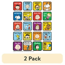 (2 pack) Peanuts Motivational Theme Stickers by Eureka