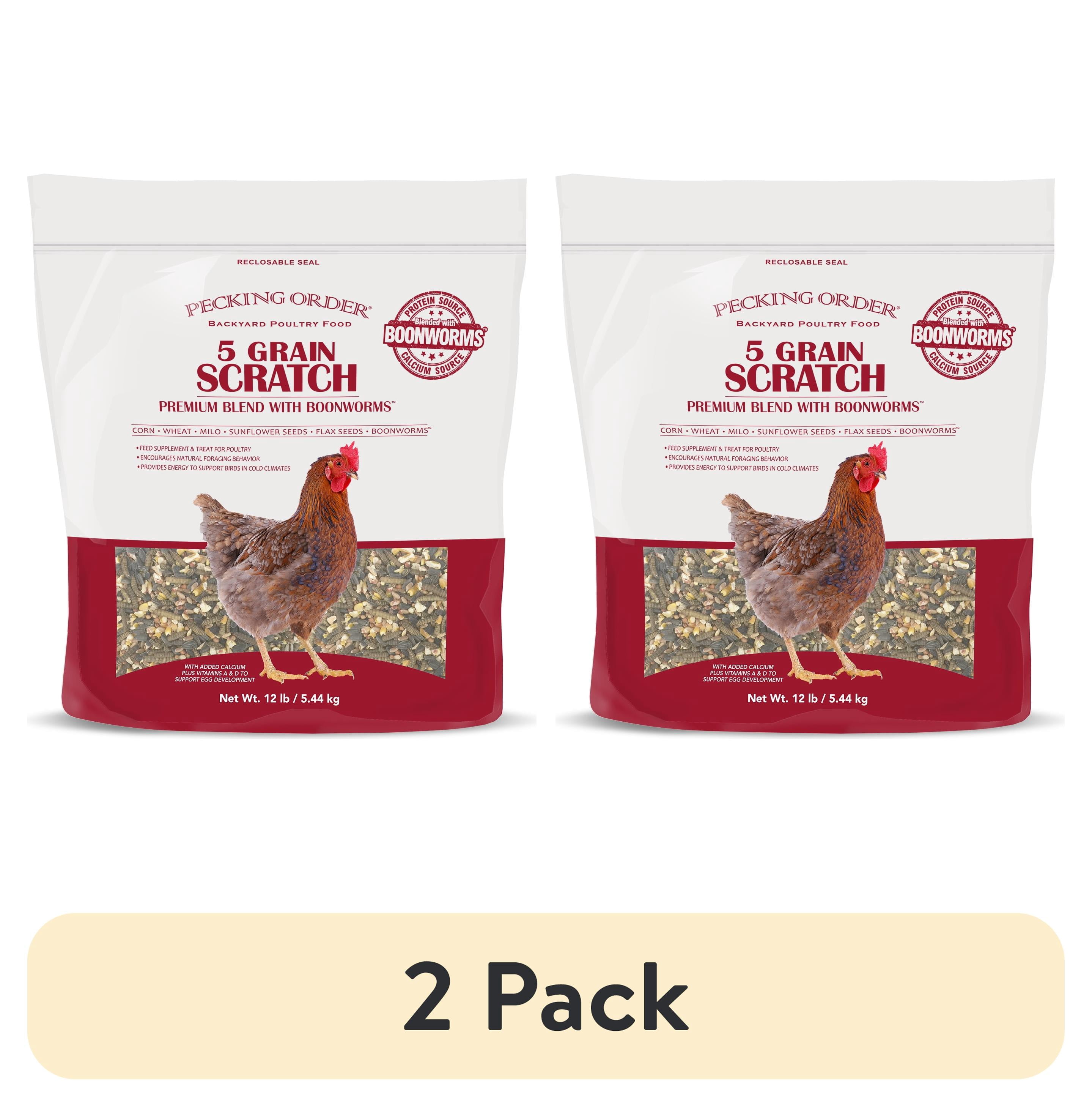 (2 pack) Pecking Order 5 Grain Scratch Chicken Feed, 12 lbs.