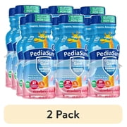 2 pack PediaSure Grow & Gain with Immune Support, 7g Protein, Strawberry, 8-fl-oz Bottle, Pack of 6