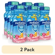 2 pack PediaSure Grow & Gain with Immune Support, 7g Protein, Strawberry, 8-fl-oz Bottle, Pack of 6