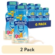 2 pack PediaSure Grow & Gain with Immune Support, 7g Protein, Vanilla, 8-fl-oz Bottle, Pack of 6