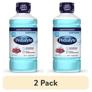2 pack Pedialyte Electrolyte Drink, For Kids & Adults, Iced Berry, 1 Liter