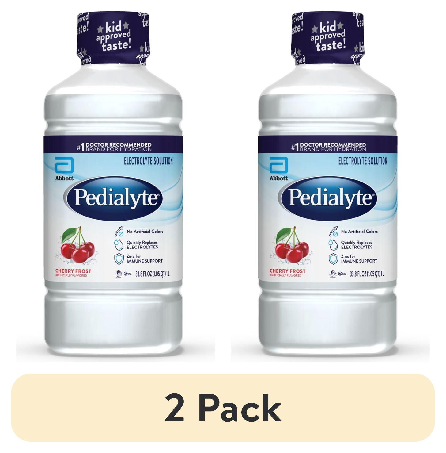 (2 pack) Pedialyte Electrolyte Drink, Cherry Frost, 1 Liter