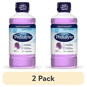 2 pack Pedialyte Electrolyte Drink, For Kids & Adults, Grape, 1 Liter