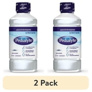 2 pack Pedialyte Electrolyte Drink, Unflavored, 1 Liter