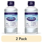 2 pack Pedialyte Electrolyte Drink, For Kids & Adults, Unflavored, 1 Liter