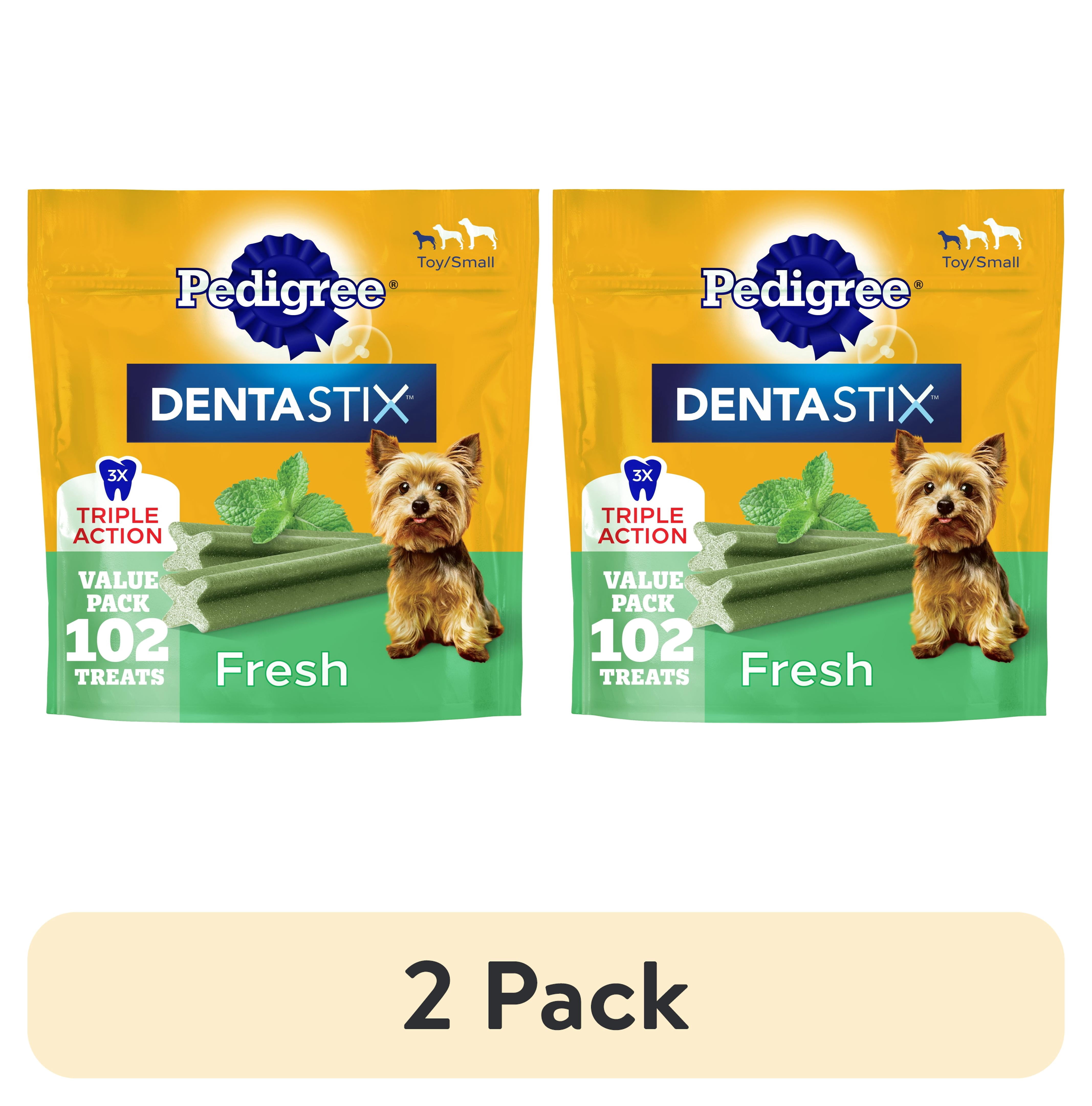 (2 pack) Pedigree Dentastix Fresh Flavor, Small And Toy Breed Dog Treats, 1.54 Lb. Bag