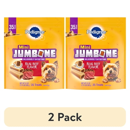 Pedigree Mini Jumbone Beef Flavor, Small Dog Treats, 21 Oz. Bag