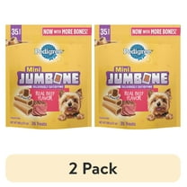 (2 pack) Pedigree Mini Jumbone Beef Flavor, Small Dog Treats, 21 Oz. Bag