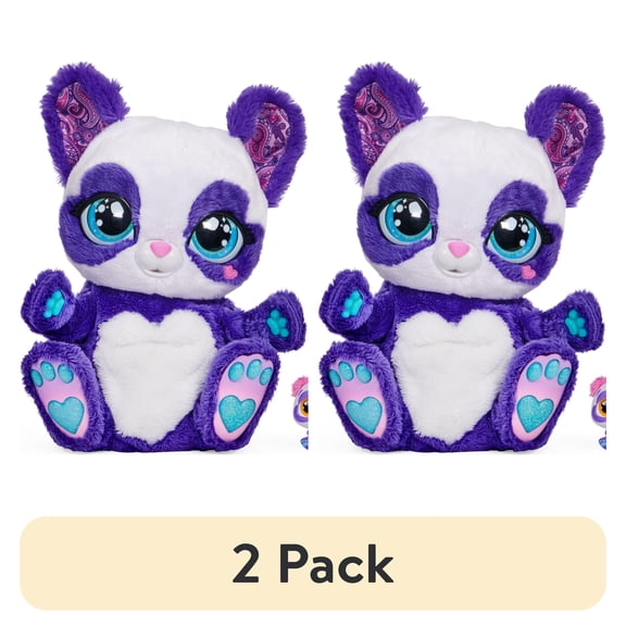 (2 pack) (2 pack) Peek-A-Roo, Interactive Panda-Roo Plush Toy with Mystery Baby
