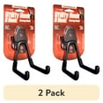 thumbnail image 1 of (2 pack) PeerBasics, U Hook, 3" Utility Hook, Metal, PVC Coated, Black, 50 lb Capacity, Hardware Included, 1 of 9