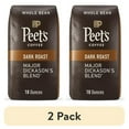 thumbnail image 1 of (2 pack) Peet's Coffee Major Dickason's Blend  Premium Dark Roast Whole Bean Coffee, Arabica, 18 oz, 1 of 12