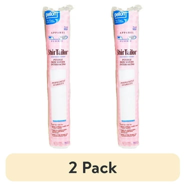 (2 pack) Pellon 950F Midweight Fabric Stabilizer, White 15" x 3 Yards Precut