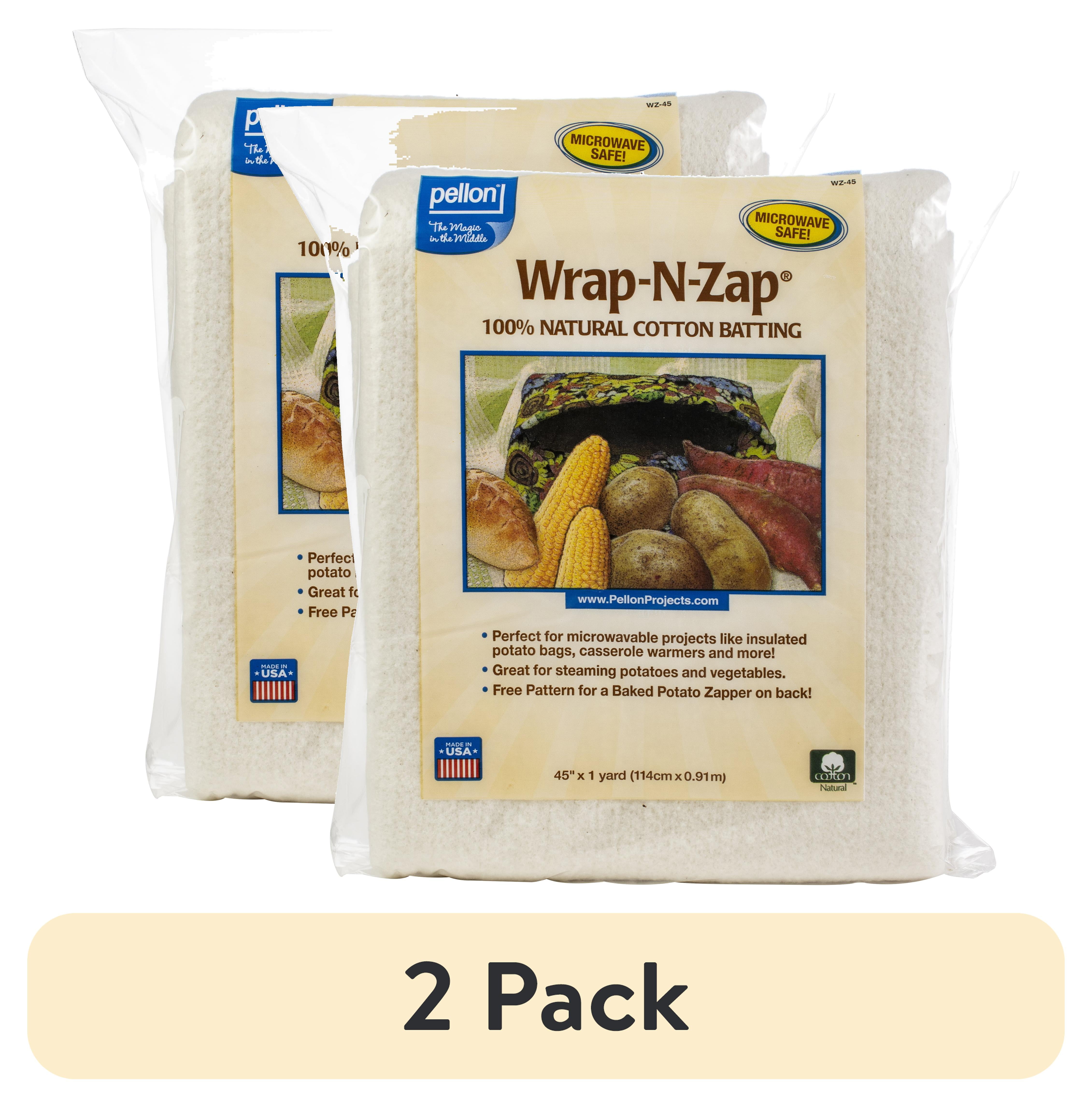 Amazon.com: Pellon Wrap-N-Zap Cotton Quilt Batting, 45 by 36