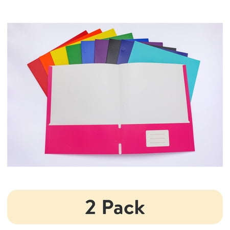 (2 pack) Pen + Gear 2 Pocket Paper Folder, 10 Count