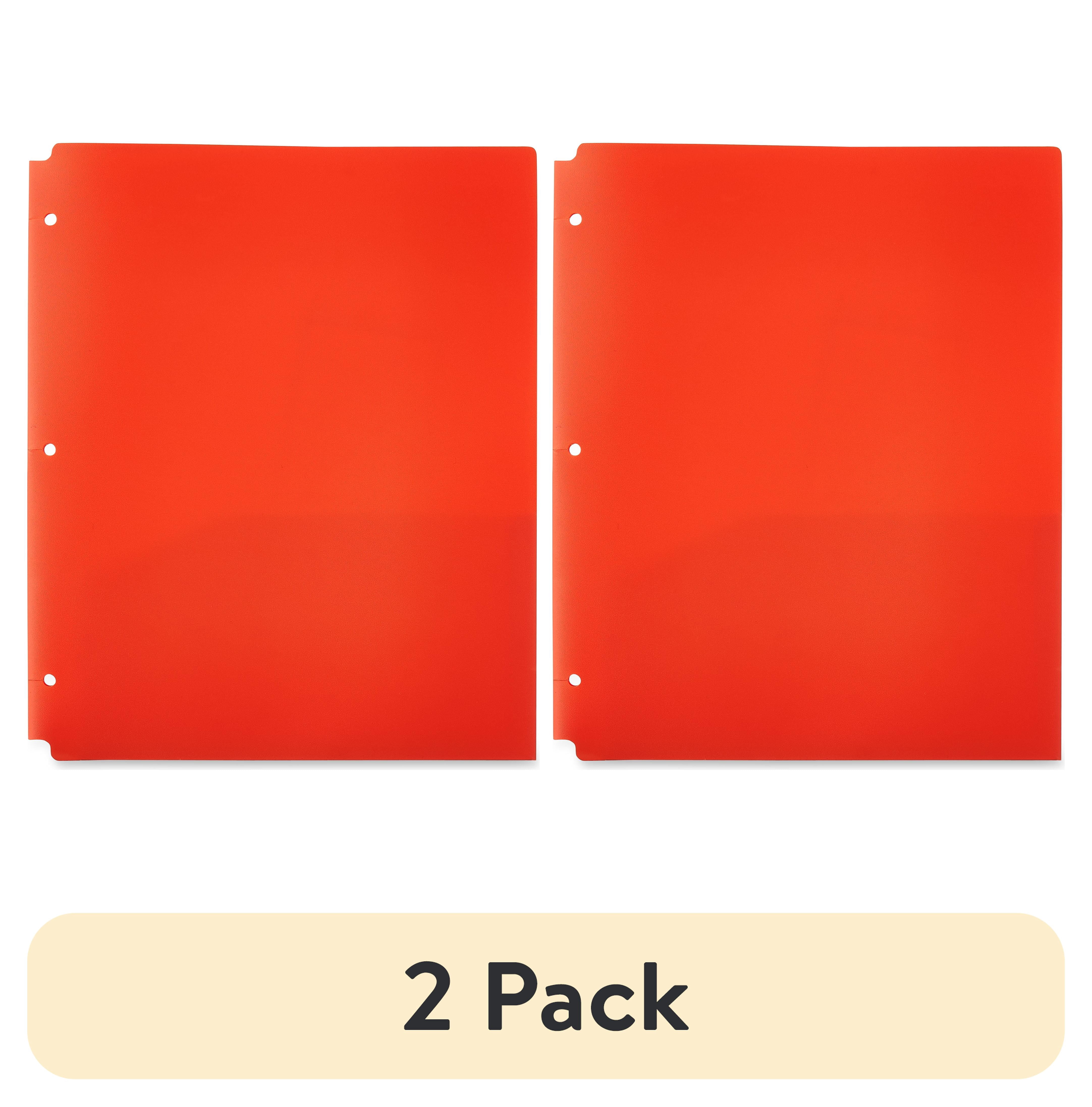 (2 pack) Pen+Gear 2-Pocket Poly Folders, Orange, 9.4" x 11.4", 50 Pack