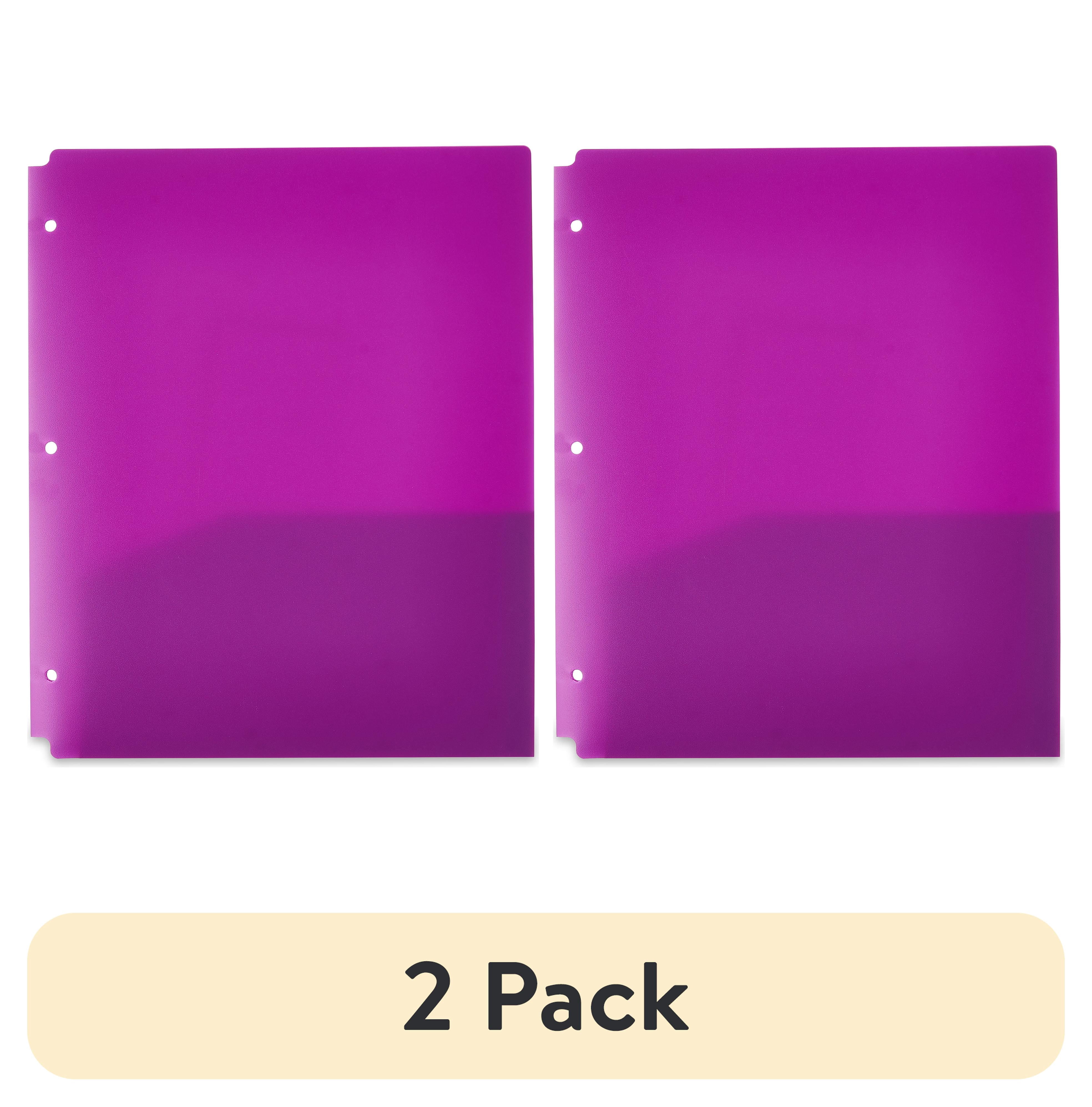 (2 pack) Pen+Gear 2-Pocket Poly Folders, Purple, 9.4" x 11.4", 50 Pack