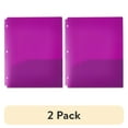 thumbnail image 1 of (2 pack) Pen+Gear 2-Pocket Poly Folders, Purple, 9.4" x 11.4", 50 Pack, 1 of 7